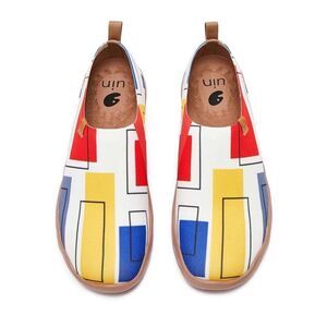 UIN Men's Travel Shoes Slip On Casual Loafers Comfort (Color Cubes 133)No Box